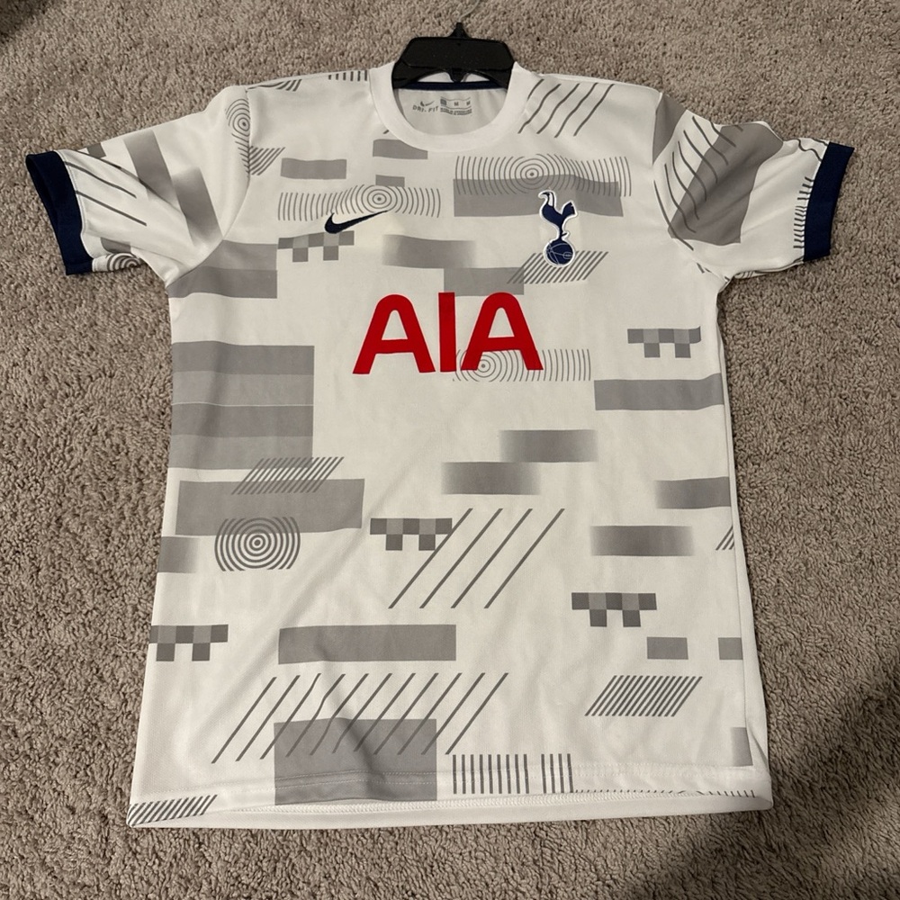 Nike White and Gray Dri-FIT Shirt